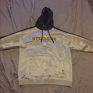 Men's silver NFL Steelers hoodie